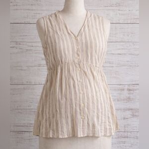 SOSTANZA STRIPED SILK MATERNITY TOP